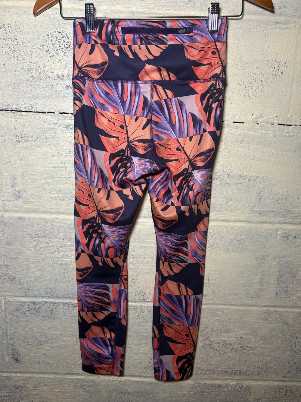 Nike DRI-FIT Fast Runway Print Eggplant High Rise Running Tights XS